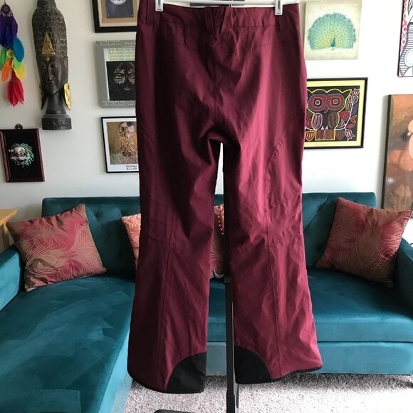 ATHLETA size 10 Burgundy Slalom Stretch 2 Ski Snowboard Pants - Picture 3 of 5